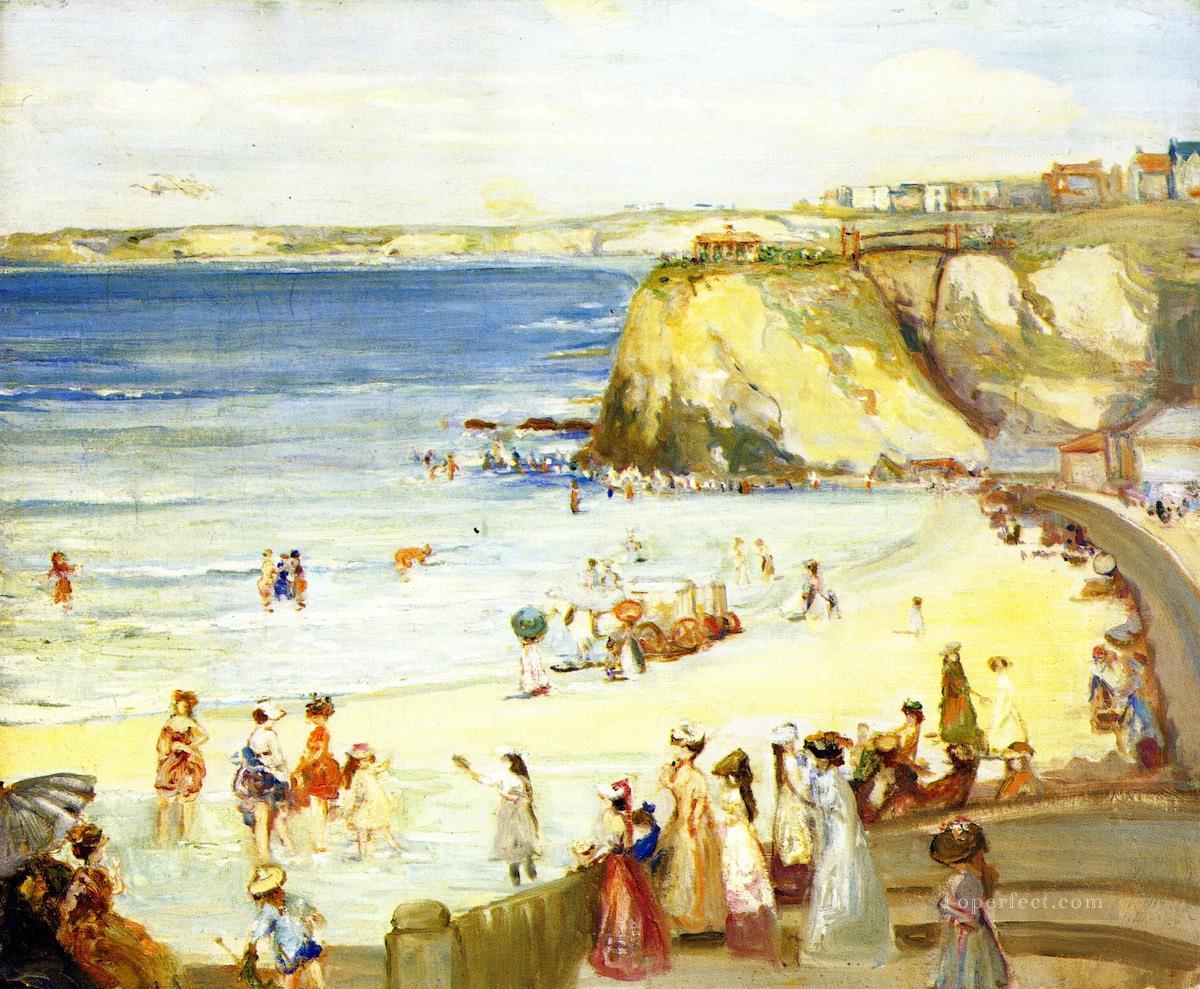 Charles Conder Newquay Town Beach Oil Paintings